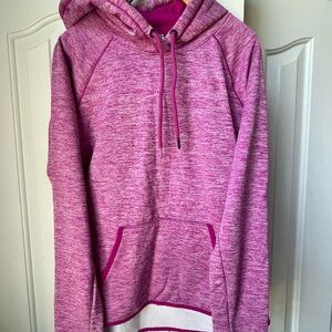 Under Armour Heathered Fuchsia Pink Hooded Pullover